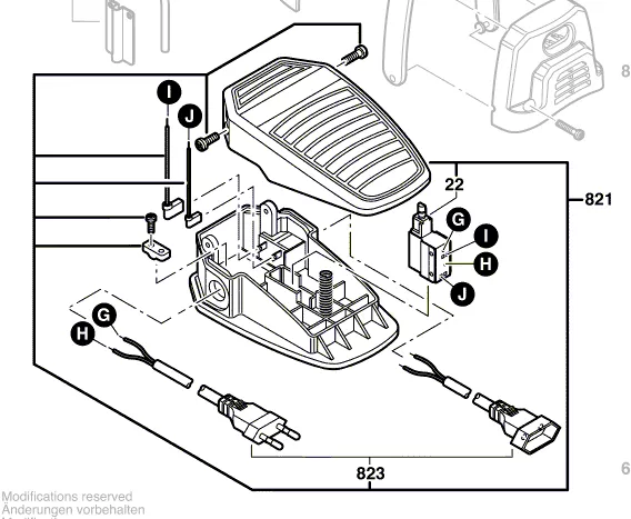 Pédale de commande pour Fortiflex Dremel